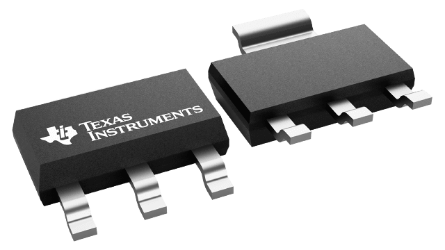 TLV1117CDCY — Manufacturer package reference image, SOT-223 (DCY)