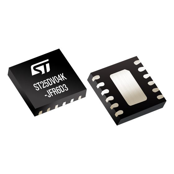 ST25DV64KC-JF8D3 — Manufacturer package reference image, UFDFPN 12L 3X3X0.55 Pitch 0.50
