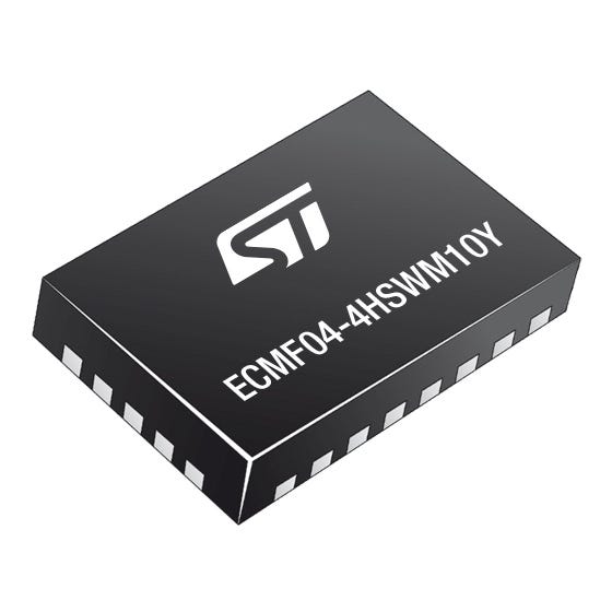 ECMF04-4HSWM10Y — Manufacturer package reference image, QFN-10L WF