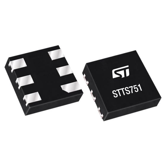STTS751-1DP3F — Manufacturer package reference image, DFN6 2X2X0.5