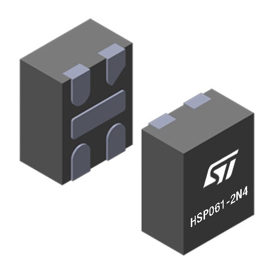 HSP061-2N4 — Manufacturer package reference image, QFN-4L