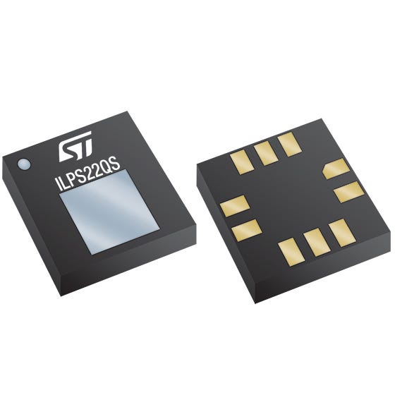 LPS22DFTR — Manufacturer package reference image, HLGA 2X2X.8 10L EXP. SILIC .91SQ