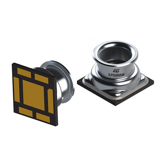 ILPS28QSWTR — Manufacturer package reference image, CERAMIC CCLGA 2.8X2.8X2.1 6L+PAD