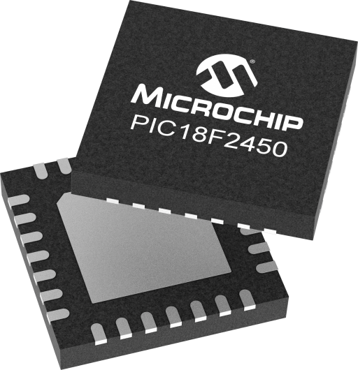 PIC18LF2450-I/ML — Manufacturer package reference image, VQFN-28