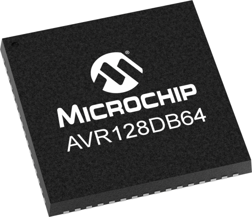 AVR128DB64-E/MR — Manufacturer package reference image, QFN-64