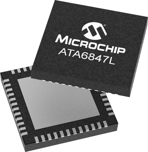 PIC18F56Q35-E/6MX — Manufacturer package reference image, VQFN-48