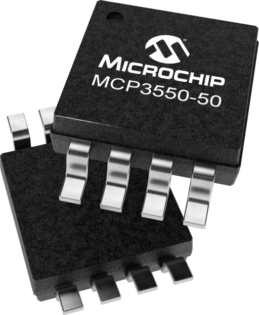 MCP3550-50E/MS — Manufacturer package reference image, MSOP-8