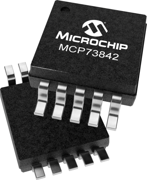 MCP73842-840I/UN — Manufacturer package reference image, MSOP-10