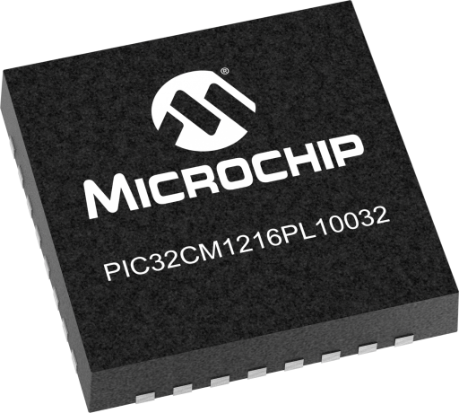 PIC32CM1216PL10032T-I/QZB — Manufacturer package reference image, VQFN-32