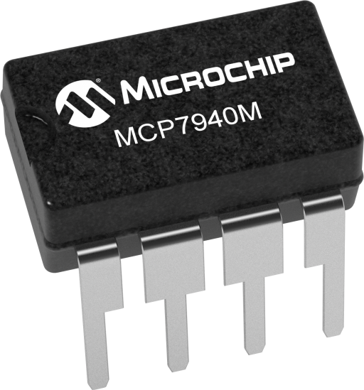 MCP7940M-I/P — Manufacturer package reference image, PDIP-8