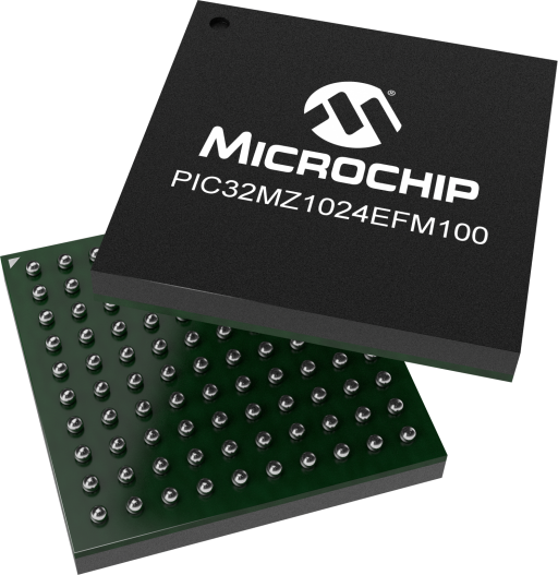 PIC32MZ1024EFM100-I/G21 — Manufacturer package reference image, TFBGA-100