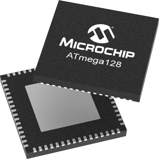 ATMEGA128L-8MU — Manufacturer package reference image, VQFN-64
