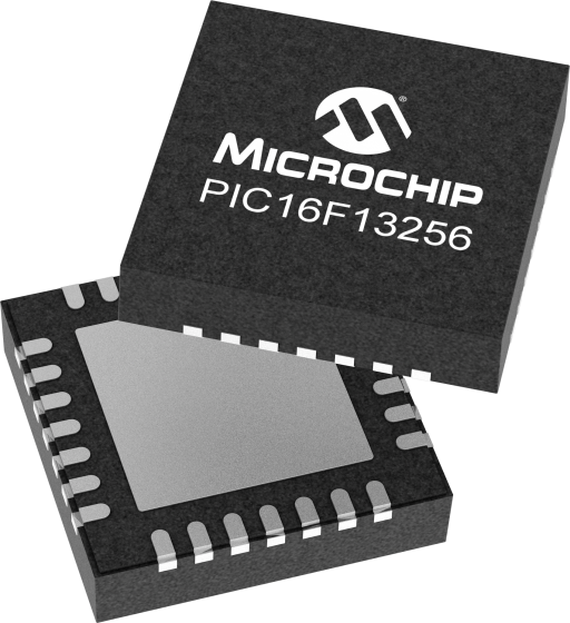 PIC16F13256-I/3LW — Manufacturer package reference image, VQFN-28
