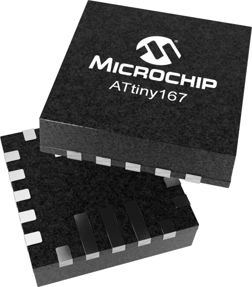 ATTINY167-MMU — Manufacturer package reference image, WQFN-20