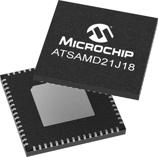 ATSAMD21J18A-MZ — Manufacturer package reference image, VQFN-64