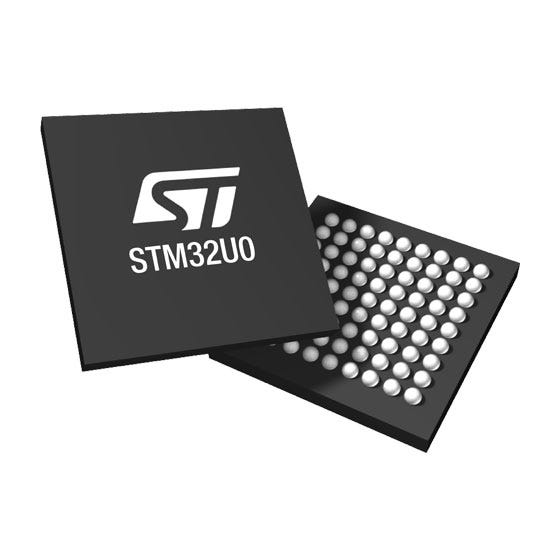 STM32U083MCI6 — Manufacturer package reference image, UFBGA 81 5x5x0.6 P 0.5 mm