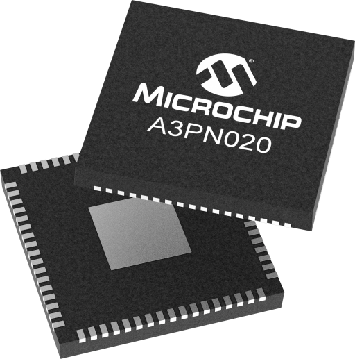 A3PN020-QNG68 — Manufacturer package reference image, VQFN-68