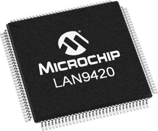 LAN9420I-NU — Manufacturer package reference image, TQFP-128