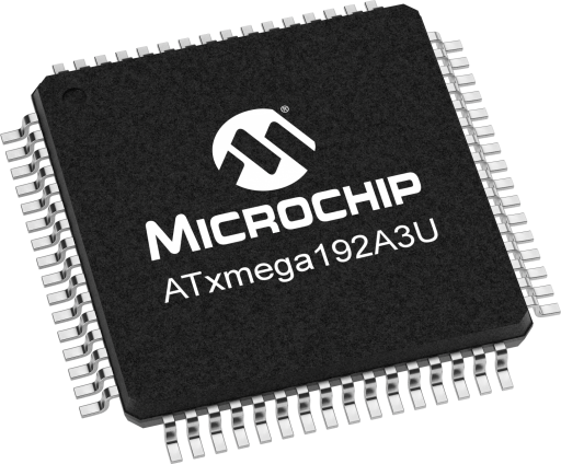 ATXMEGA192A3U-ANR — Manufacturer package reference image, TQFP-64