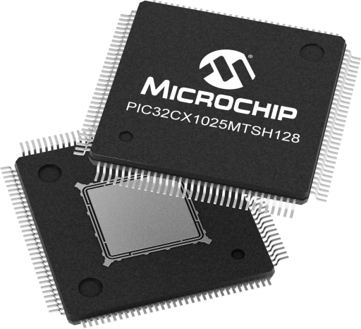 PIC32CX1025MTSH128T-I/X9B — Manufacturer package reference image, TQFP-128