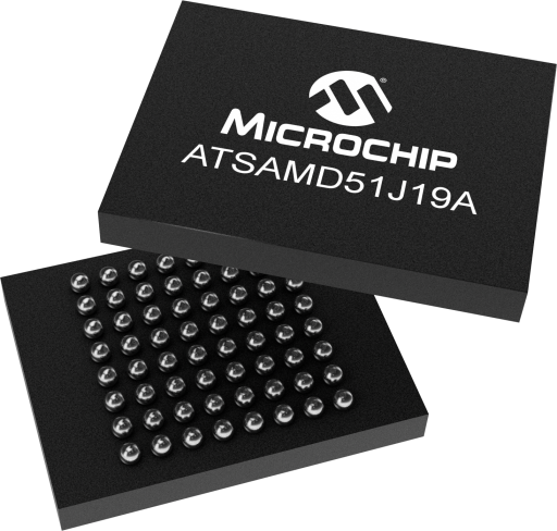 ATSAMD51J19A-UUT — Manufacturer package reference image, WLCSP-64