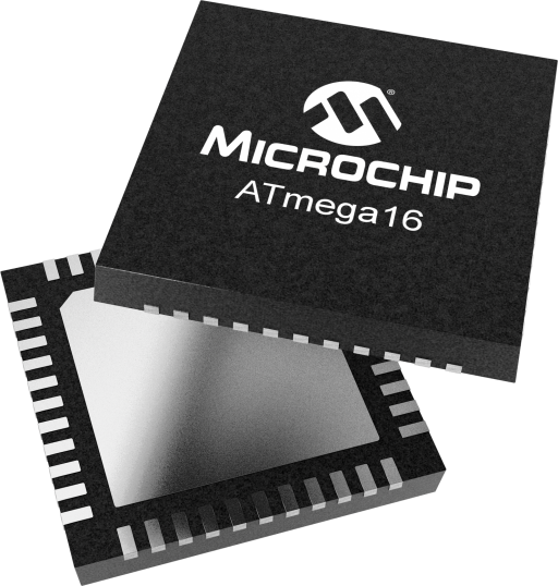 ATMEGA16-16MQ — Manufacturer package reference image, VQFN-44