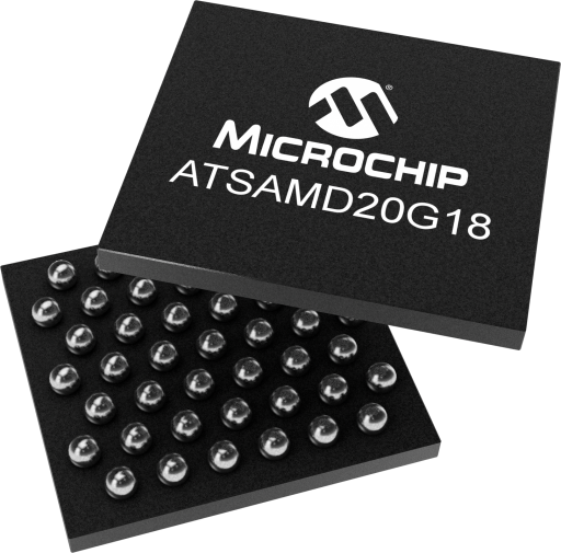 ATSAMD20G18A-UNT — Manufacturer package reference image, WLCSP-45