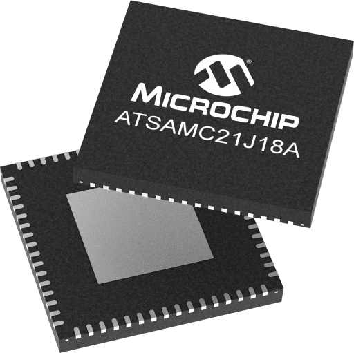 ATSAMC21J18A-MUT64 — Manufacturer package reference image, VQFN-64