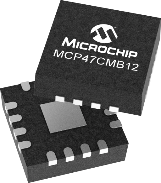 MCP47CMB12-E/MG — Manufacturer package reference image, QFN-16