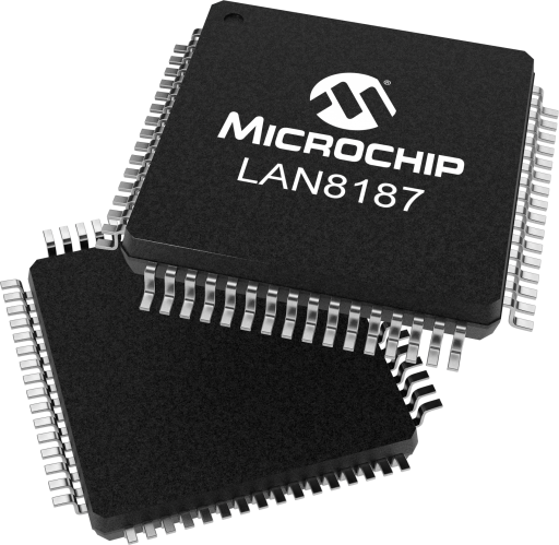 LAN8187I-JT — Manufacturer package reference image, LQFP-64