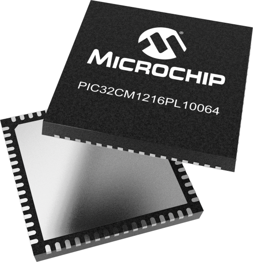 PIC32CM1216PL10064-E/5LX — Manufacturer package reference image, VQFN-64