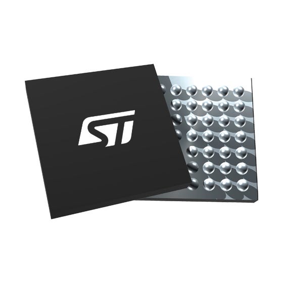 STM32WB15CCY6TR — Manufacturer package reference image, WLCSP 49 3.3x3.4x0.6 P 0.4 mm