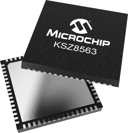 KSZ8563RNXV-TR — Manufacturer package reference image, VQFN-64