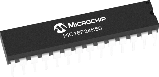 PIC18LF24K50-I/SP — Manufacturer package reference image, SPDIP-28