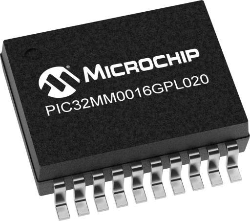 PIC32MM0016GPL020-I/SS — Manufacturer package reference image, SSOP-20