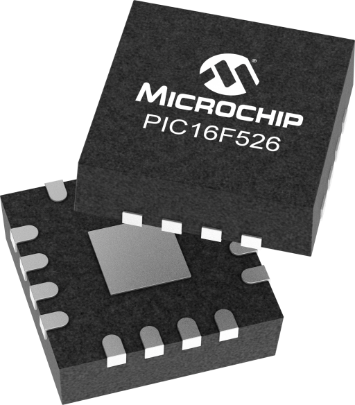 PIC16F526-E/MG — Manufacturer package reference image, QFN-16