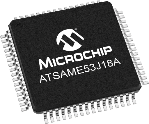 ATSAME53J18A-AZ — Manufacturer package reference image, TQFP-64