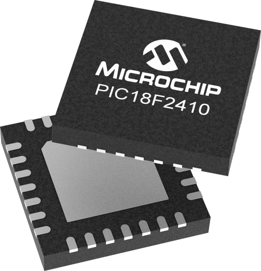 PIC18F2410-I/ML — Manufacturer package reference image, VQFN-28