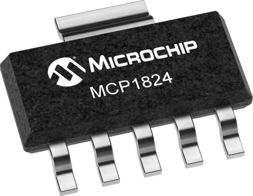 MCP1824T-0802E/DCVAO — Manufacturer package reference image, SOT-223