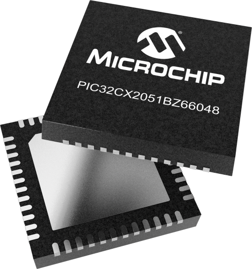 PIC32CX2051BZ66048-I/Y9X — Manufacturer package reference image, VQFN-48