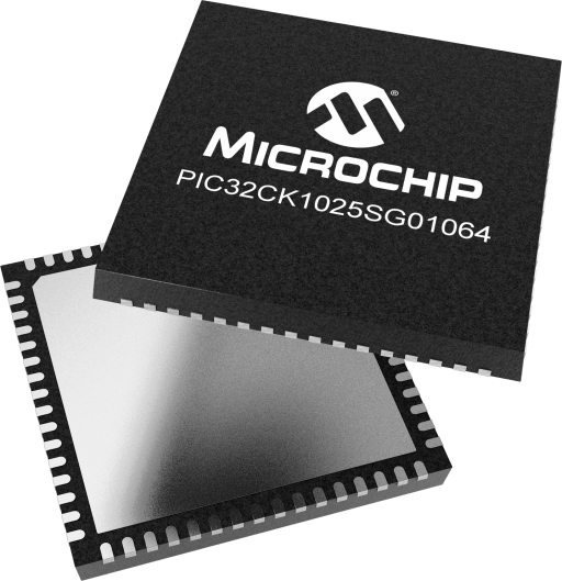 PIC32CK1025SG01064-E/LZX — Manufacturer package reference image, VQFN-64