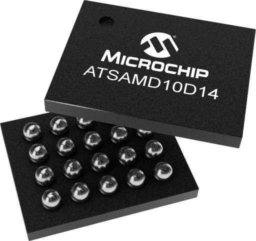 ATSAMD10D14A-UUTB5 — Manufacturer package reference image, WLCSP-20