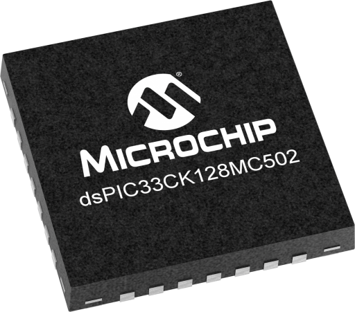 DSPIC33CK128MC502-E/M6VAO — Manufacturer package reference image, UQFN-28