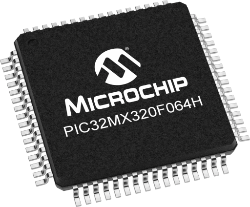PIC32MX320F064H-40I/PT — Manufacturer package reference image, TQFP-64