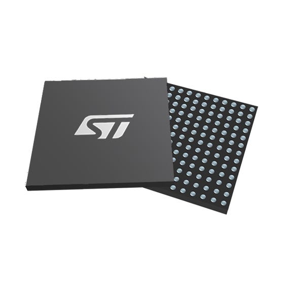 STM32L4P5AGI6P — Manufacturer package reference image, UFBGA 169 7x7x0.6 P 0.5 mm