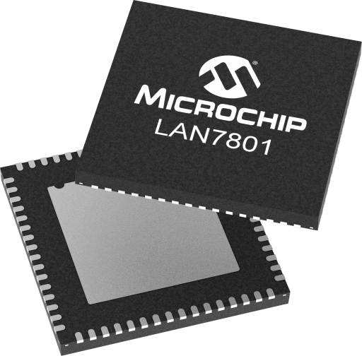 LAN7801-I/9JX — Manufacturer package reference image, VQFN-64