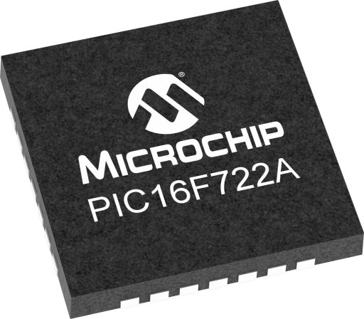 PIC16LF722A-I/MV — Manufacturer package reference image, UQFN-28