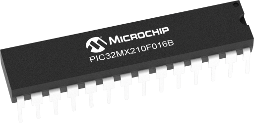 PIC32MX210F016B-V/SP — Manufacturer package reference image, SPDIP-28