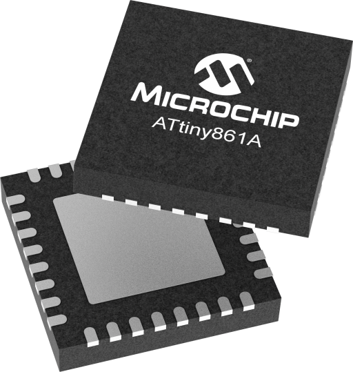 ATTINY861A-MUR — Manufacturer package reference image, VQFN-32