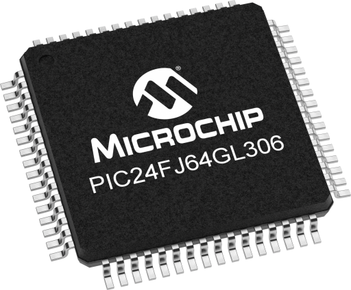 PIC24FJ64GL306-I/PT — Manufacturer package reference image, TQFP-64